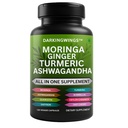 Turmeric Curcumin Moringa Suplemen Ginger Boswellia Saffron - Bersama Suplemen Dukungan untuk Perempuan dan Pria dengan Cinnamon Ceylon, Tart Cherry, Quercetin Garlic Nettle Holy Basil - 120 Count