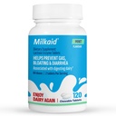 Milkaid Lactase Enzyme Tablet Chewable for Laktosa Intoleransi Relief 124; Prevents Gas, Bloating & Diwana 124; Fast Acting Dairy Digevive Suplemen (120 Tablet, Mint)