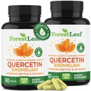 ForestLeaf Quercetin dengan Bromelain - 1350mg Blend dengan Vitamin C & Slinging Nettle, Advanced Quercetin 500mg Suplemen, Non-Gluten Bebas, Natural Immune & Repiratory Fungsi 180 Vevake Capsules