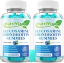 Glucosamin Chondroitin Gummies, Tambahan Dukungan Bersama dengan MSM & Elderberry, Dukungan Bersama untuk Dewasa, Pria & Wanita, Blueberry Flavor, 120 Count