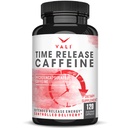 Caffeine 100mg Capsules- Smart Slow Rilis untuk Extended Energy & Focus. Brain Booster Active Performance, Alertice & Clarity. 120 Veggie Capsules
