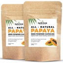 Papaya Powder Beat Capsules - Suplemen Papain yang kuat dengan Vitamin A, C, & E & Enzymes for Diffic & Gut Health - 360mg / Serving - 60 Vegan Capsules per Pack (Paket 2, 60120 Day Supply)