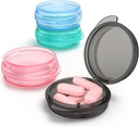 Kotak Pil Kecil, (4 Pack) Case Pill Travel Portable Daily Pill Organizer Penyimpanan Mini Medicine Container for Pocket Purse Cod Liver Oil Box Earplug Case