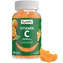 Vitamin C Gummies untuk Dewasa - 250 mg Yumin C Gummy - VIT C Gummies - Imune Dukungan Supplemen -Orange Flavored Kosher, Halal, Gluten Bebas (100 Count)