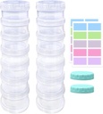 2 Pack 7 Day Pill Organizer Case Stackable Weekly Supportions Vitamins Pill Discenser Large Translucent Clear dengan Ekstra Lid