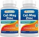 2 Packs - Kompleks Mineral Mag Zinc Kalsium Magnesium Terbaik (Total 360 Tablet)
