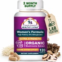 Ilmu Kanker Multivitamin Organik untuk Perempuan - Komplotan Jamur - Hormonal & Imune Dukung Vitamin - 1.500mg Non-GMO Wellroom Kompleks dengan 40% Beta- Gcales, 120 Capsules