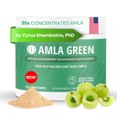 Amla Powder & Decaf Green Tea Superfood Suffood Suplement, 20x Ultra berkonsentrasi Amla, Antioksidant Dukungan, Dibuat dengan Teh Oolong dan Indian Goseberries, Organik, Vegan, Decaf, 30 Servings