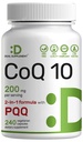 DEAL SUPLEMENT CoQ10 200mg dengan PQQ 200mcg, 240 Vevgie Capsules 124; Bioavailable Coenzim Q10 Complex Q10 Supports Heart, Energy & Brain Health 124; Antioksidant Dukung 124; Non-GMO