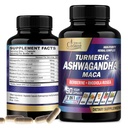 Suplemen Organik Cadane Ashwagandha - Memori, Sistem Imune & Kekuatan - 7in1 konsentrasi dengan Turmeric, Maca Root, Berberine & More - 90 Vegan Capsules untuk 3-Bulan Suppply