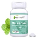 EZ Melts Dissolable Meltonatin, 5 mg, Sugar- Free, 2-Month Supply, Cool Mints-Flavored - 1 Pack