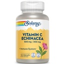 SOLARAY Vitamin C & Echinacea Root 124; Healthy Ammune System Support w / 500 mg VIT C & 300 mg Echinacea Per Capsule 12.4; Non-GMO & Vegan 124; 120 VexCaps