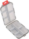 Pill Case - Portabel Suplemen Kotak Kontainer dengan 10 kompartemen - Obat Capsule Vitamin Follable Organizer Dispenser Holder untuk Travel Pocket Purse - Clear Black