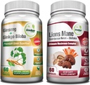GerieNatr Mushroom Suplement, 10- 1 Blend with Lions Mane, Cordyceps, Shiitake, Chaga, Turkey Tail, Combined with Our Energy and Brain Focus Natural Booster of Ginseng Root and Ginkgo Biloba