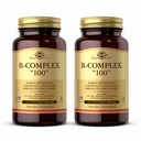 Solgar B-Complex 100 "- 100 Vegetable Capsules, Paket 2 - Energi Metabolisme, Dukungan Sistem Gugup - Non-GMO, Vegan, Gluten Bebas - 200 Total Hamba