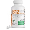 Bronson Vitamin B12 1000 mcg Lanjutkan Lepaskan Premium Non GMO Tablet Mendukung Sistem Gugup, Fungsi Otak Sehat dan Produksi Energi, 250 Cacah