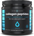 Collagen Peptides Powder - Enhanced Absorpsi, Double Hydrolyzed, Grass Fed, Keto Protein powder dengan Vitamin C - Premium Suplemen untuk Rambut, Skin, Nails, Joints & Bones, Unflashed