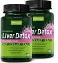 Herdmood Silymarin Milk Thistle Liver Detox Capsules for Fatty Liver, Alcachofa y Cardo Mariano con Silimarina the el Higado Graso, Liver Cleanse Detox & Repair Formula w / Artichoke Extract. 240Cacah