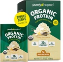 Bubuk Protein Organik Terinspirasi, 14 Paket Servis Tunggal, Creamy Vanilla - 20g Powder Planin berbasis untuk Smoothies & Shakes - Bebas, Non-GMO - untuk Pria & Perempuan