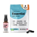 Komplement Vegan Multivitamin & Triple B12 Spray Bundle - Comprehensive Nuttrationary Support for Plant-Based Diets
