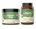 Powder Kelp Organik 8oz & Pure Alfalfa Leaf 100 Capsules Bundle