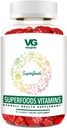 VITA GLOBE Superfood Gummy Vitamin - Imune Health & Antioksidant - Daily Wellness Gummies for Dewas & Kid - Vegan, Non- GMO, Gluten Free Superfood Suplemen - 60 Count