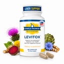 Levitox - Milk Thistle Detox Suplement with Dandelion Root and Artichoke Extract - Support Liver Health, Metabolisme dan Ditraffic - 60 Kapsul