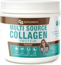 CB Suplemen Multi Collagen Protein - Collagen Hidrolyzed untuk Bersama, Skin, Gut, Rambut & Nail Kesehatan - Chocolate Flavored Powder dengan Types I, II, III, V & X - Grass- Fed & Clean - 58 Servis