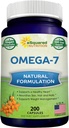 Nutrition Dibujuk Omega 7 Fatty Acids- 200 Kapsul dari Natural Sea Buckthorn, XL Vitamin Suplemen, Tidak ada Fish Burp, Vegan, Omega 3 6 9 untuk Hasil Komplit W8 Loss