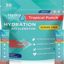 Electrolite Powder Sugar- Free Hydration Packet Tropical Punch HydroMATE 30 Sticks