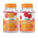 Lifeable Calcium dengan Vitamin D + Kalsium Magnesium, Gummies Bundle - Tasting Besar, Tambahan Vitamin, Gluten Bebas, GMO Bebas, Dapat Dicuci