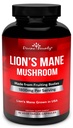 Limon Mane Mushroom Capsules - 1800mg Spears Lion 's Mane Mushroom Suplement - Non-GMO Lions Mane Extract Powder - Nootropic Brain & Imune Support - 90 Vegetarian Caps