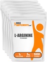 BulkSuplements.com L- Arginine Powder - Arginine Suplement, Nitric Oxide Suplement, Unflagranted & Gluten Free, 1g per Serving, 1kg (Paket 5) (11 lbs)
