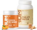 RAW WHEY WHEY Isolate Protein Powder & Essider Pre-Workout Powder Bundle (Cinnamon Crunch & Orange) - Chris Bumstead Sports Nuttrition Supplemen Pria & Perempuan