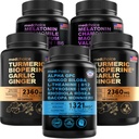 MEDCHOICE Turmeric & Ginger (240ct), Sleep Melonatin (180ct), and Nootropic Brain (60ct) Suplemen Bundle - Wellness Trio for Brain, & Imune Dupport - Vegan, NON-GMO, Gluten- Free