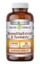 Amazing Formulas Boswellia Extract & Turmeric Supplemen 124; 1200 Mg Per Serving 14; 60 Vevgie Capsules 12.4; Non- GMO 124; Gluten Free 124; Dibuat di USA 124;