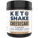 16oz Cheesecake Keto Meal Replacement Shake - Low Carb Keto Protein Powder Mix, Protein Gemuk Tinggi Shake with MCTS from Coconut Oil Powder, Collagen Peptides and Real USA Cream Cheese - 2 Net Carbs