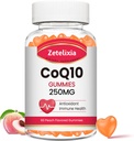 CoQ10 Gummies, 5X Better Absorpsi Koenzim Q10 untuk Energi Sel dan Dukungan Antioksidan, 60 Peach Gummies