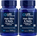 Rambut Ekstensi Hidup, Rambut Skin & Nails Collagen Plus Formula, 180 Tablet (Paket 2)