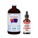 Suplemen Fokus LIQUIDHEALTH Neotropic & Metode Organik B12 5000mcg Drops dengan Tart Cherry Juice untuk Dukungan Imune, Peningkatan Memori & Konsentrasi, Natural Energy, Overall Health