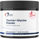 Design Taurine + Glycine Powder - Amino Acids for Healthy Aciing - Supports Cellular, Metabolic & Heart Health - Non-GMO Unflashored Amino Acid Powder (250 g)