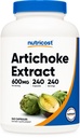 Nutricost Artichoke Extract 600mg, 240 Vegetarian Capsules - Gluten Free, Non- GMO