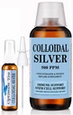 Colloidal Silver Liquid 12.4; 500 plum, Ekstra Kekuatan (32 oz) dengan Spray Bottle 124; Support Ammune Supplemen; Suppplemen; Sel Stem Dukungan 124; Wound Care & Superior Healing