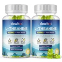 L-Theanine Gummies 400mg, Suplemen Teanine Chewable untuk Dewasa & Anak 4 +, Relief Stress Alam, Suplemen zzZ & Focus, Vegan, Rendah Gula, Non-Drowsy, Lemon Flavor, 120 Chewables