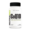 Suplemen Diet NutraBio CoQ10 dengan Bioperin, Fungsi Jantung Sehat & Produksi Energi Seluler, 200mg - 60 Kapsul