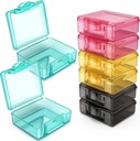 Kotak Pil Kecil 8 pcs, Kotak Pill Travel yang Lucu Kasus Mini Tiny Clear Penyimpanan Plastik Portable untuk Pocket Purse