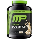 MusclePharm Combat 100% Whiy Protein Powder, Vanilla Flavor, Fast Recovery & Muscle Gain dengan Isolate Whey Protein, Powder Tinggi untuk Perempuan & Pria, Gluten Bebas, 5 Ibs, 70 Servis