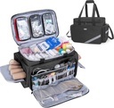Trunab First Aid Bag Kosong, Ransel Medis Profesional Darurat Responder Trauma Bag dengan Pembagi Inner dan Anti- Slip Bottom, Aku menangani EMT, EMS, Paramedis
