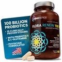 100 Milyar Progities - 15- Strain Probiotic for Women & Men, DRCaps Delayed Release, Prestion, L- Glutamine, Apple Pectin, Gut Lining Dup, Shelf Stable, Non-GMO, 60 Vegan Capsules for Dewasa