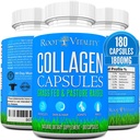 Akar Vitalitas Collagen Peptides Capsules - Grass- Fed, Pasture- Dibesarkan Hydrolyzed Protein untuk Skin, Hair, & Nails - Non-GMO, Zero Sugar Daily Pills for Men & Women (180 Capsules)
